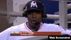 Barry Bonds, exentrenador de bateo de los Marlins de Miami.