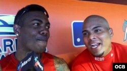 Aroldis Chapman y Bryan Peña de visita en Miami 